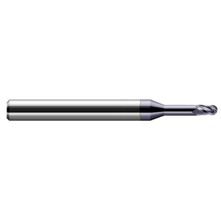 Harvey Tool Miniature End Mill - Ball - Long Reach, Stub Flute, 0.1000" 33500-C3